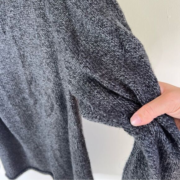 Gray Alpaca Wool Crewneck Sweater dress Tunic Large Vintage - Picture 5 of 7